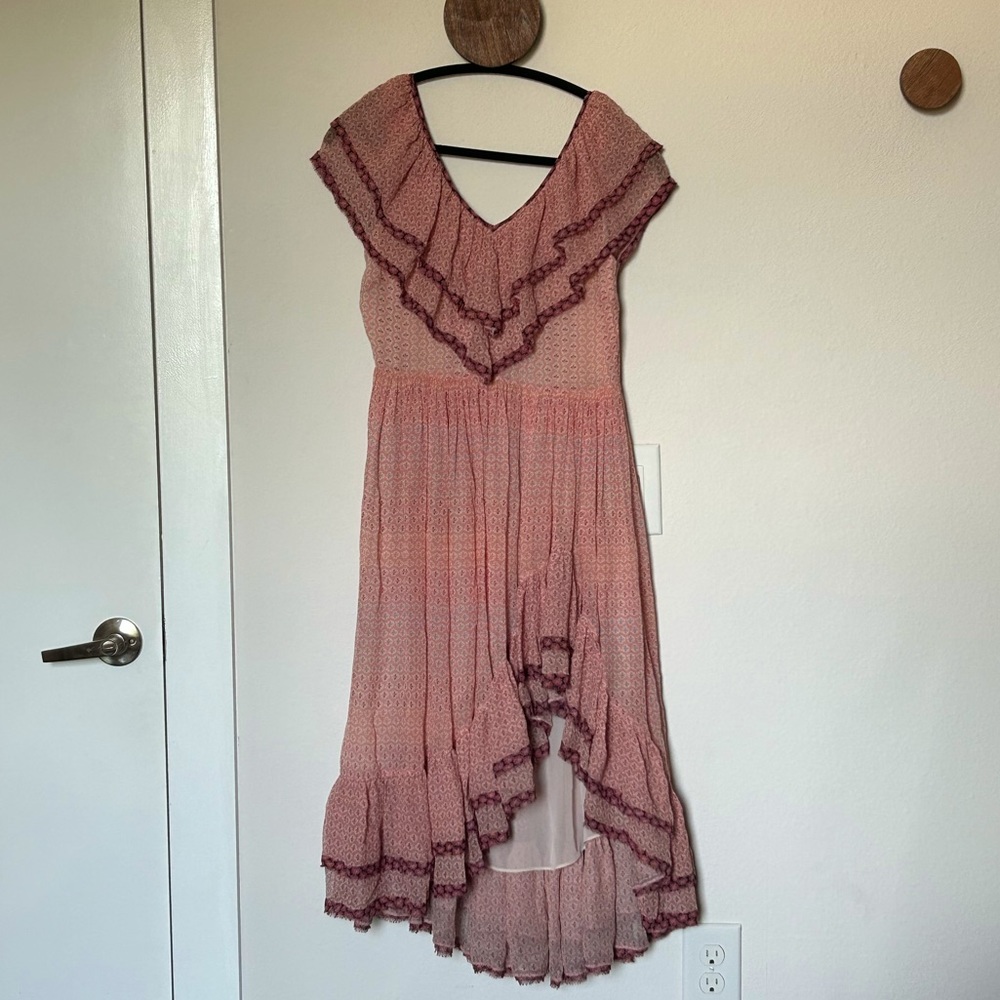 LoveShackFancy Elena Ruffled Silk Dress - Picture 4 of 8